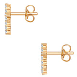Ohrstecker gelbgold Zirkonia weiß