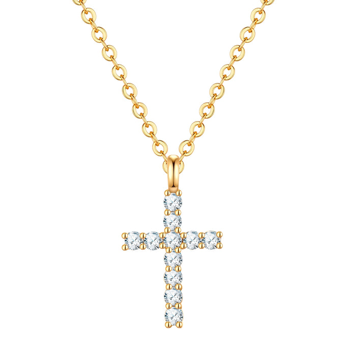 Kette mit Anhänger gelbgold Zirkonia weiß