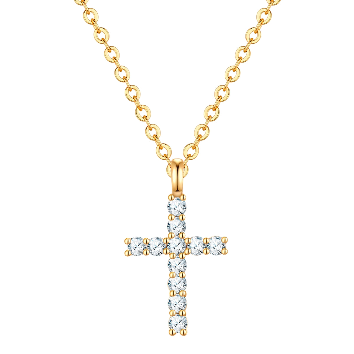 Kette mit Anhänger gelbgold Zirkonia weiß