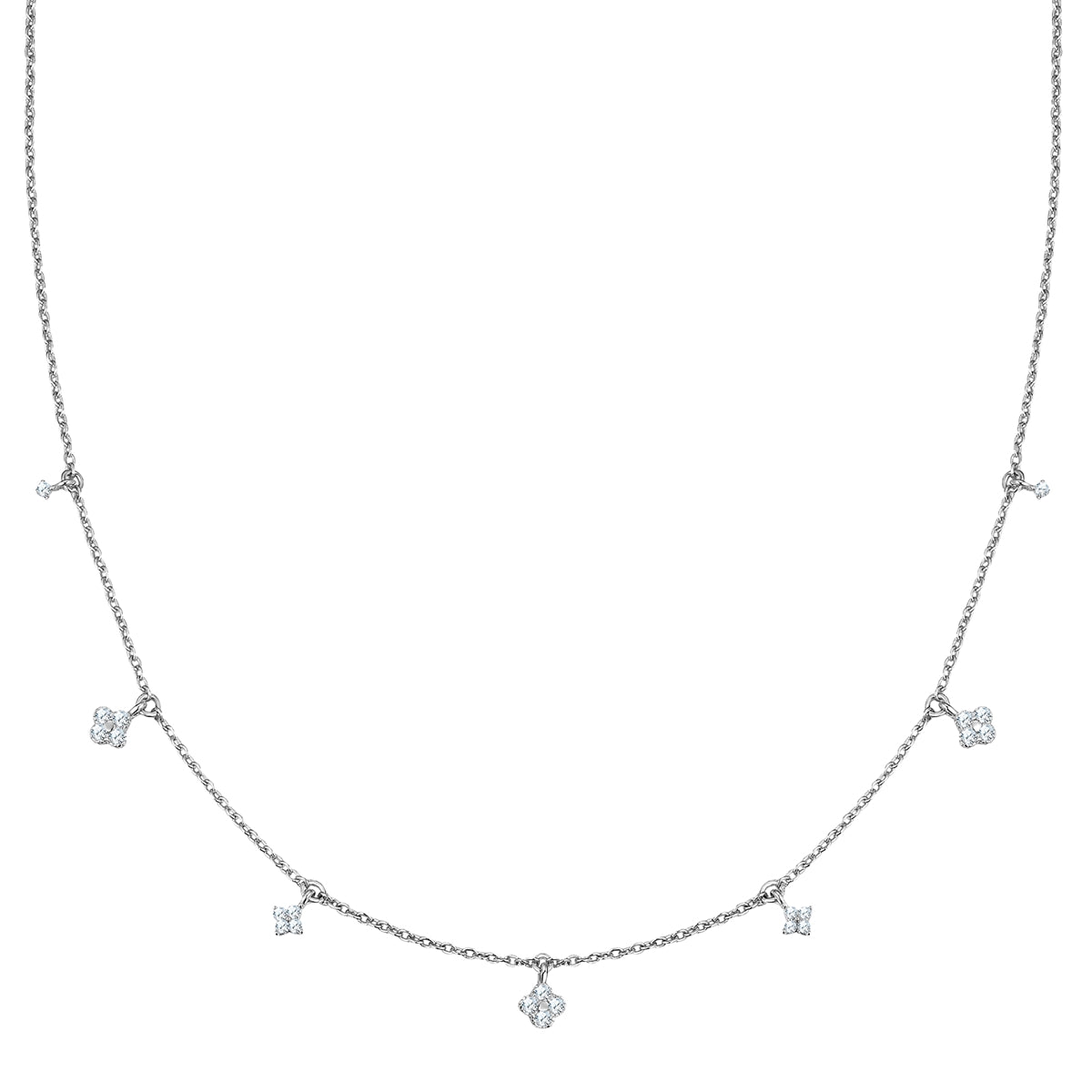 Kette mit Anhänger Sterling silber Zirkonia weiß