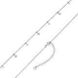 Kette mit Anhänger Sterling silber Zirkonia weiß