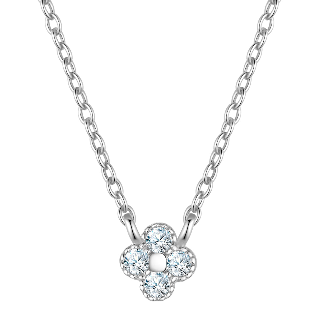 Kette mit Anhänger Sterling Silber Zirkonia weiß
