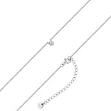 Kette mit Anhänger Sterling Silber Zirkonia weiß