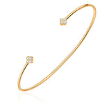 Armreif Sterling Silber gelbgold Zirkonia weiß