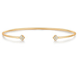 Armreif Sterling Silber gelbgold Zirkonia weiß