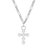 Kette mit Anhänger Sterling Silber Süßwasser-Zuchtperle weiß