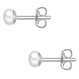 Ohrstecker Sterling Silber Süßwasser-Zuchtperle weiß