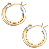 Creolen Sterling Silber bicolor