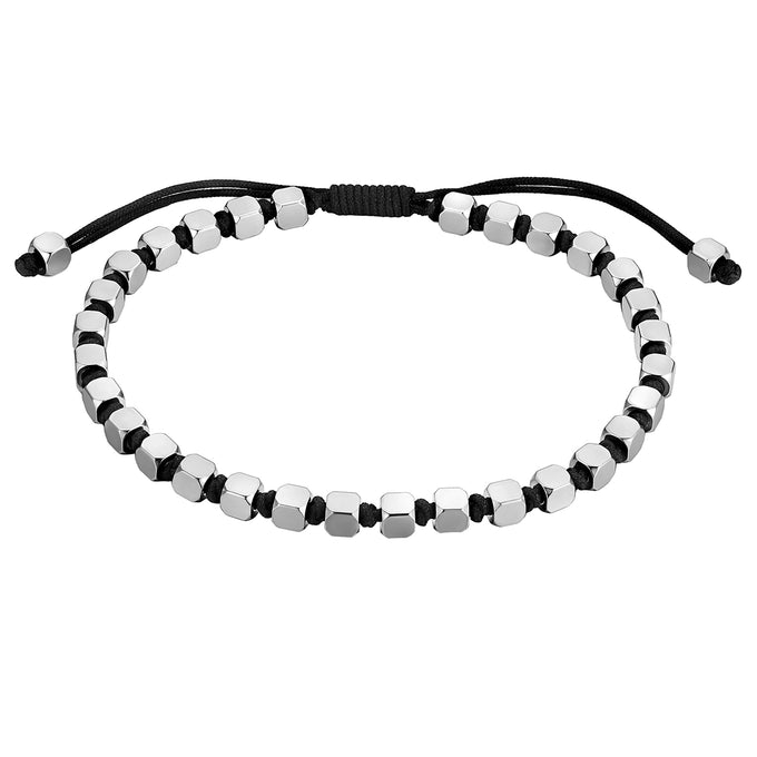 Armband Edelstahl Textil (schwarz)