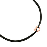 Armband Sterling Silber roségold Textil (schwarz)