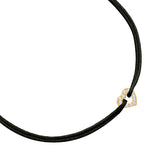 Armband Sterling Silber gelbgold Textil (schwarz) Zirkonia weiß