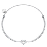 Armband Sterling Silber Textil (silber) Zirkonia weiß