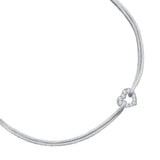 Armband Sterling Silber Textil (silber) Zirkonia weiß