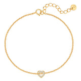 Armband Sterling Silber gelbgold Zirkonia weiß