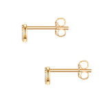 Ohrstecker Sterling Silber gelbgold Zirkonia weiß