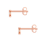 Ohrstecker Sterling Silber roségold Zirkonia weiß