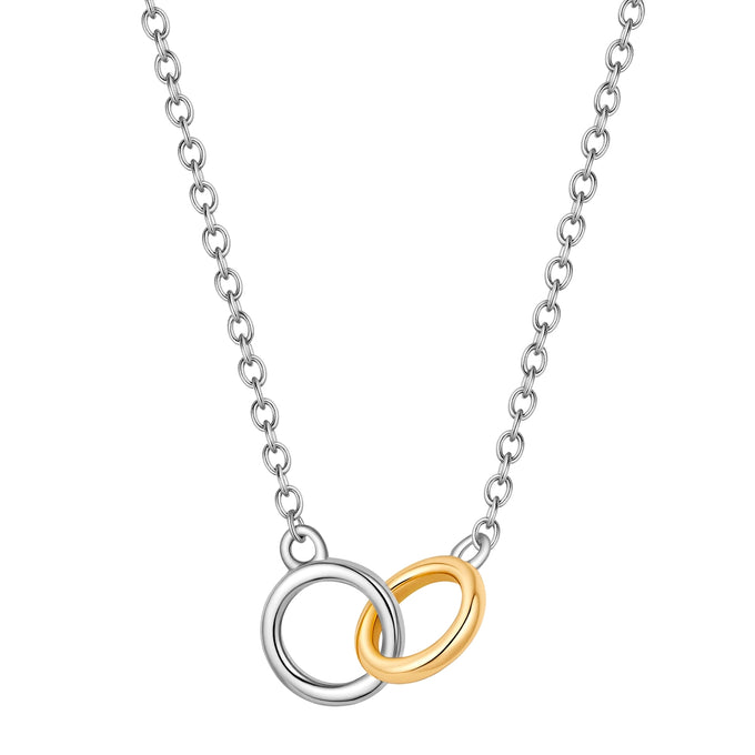 Kette mit Anhänger Sterling Silber bicolor