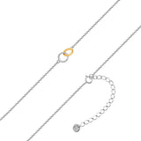 Kette mit Anhänger Sterling Silber bicolor