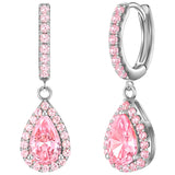 Creolen Sterling Silber Zirkonia pink