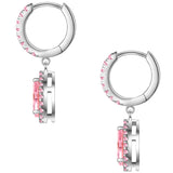 Creolen Sterling Silber Zirkonia pink