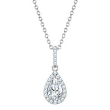 Kette mit Anhänger Sterling Silber Zirkonia weiß