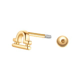 Piercing Sterling Silber gelbgold