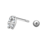 Piercing Sterling Silber Zirkonia weiß