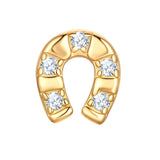 Piercing Sterling Silber gelbgold Zirkonia weiß
