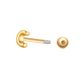 Piercing Sterling Silber gelbgold