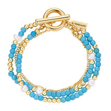 Armband gelbgold Naturstein türkis