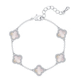 Armband Zirkonia weiß Perlmutt weiß