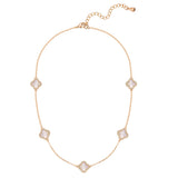 Kette mit Anhänger gelbgold Zirkonia weiß Perlmutt weiß