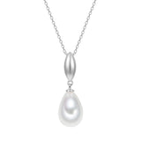 Kette mit Anhänger Glasperle weiß