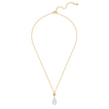 Kette mit Anhänger gelbgold Glasperle weiß