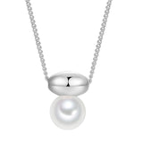 Kette mit Anhänger Glasperle weiß