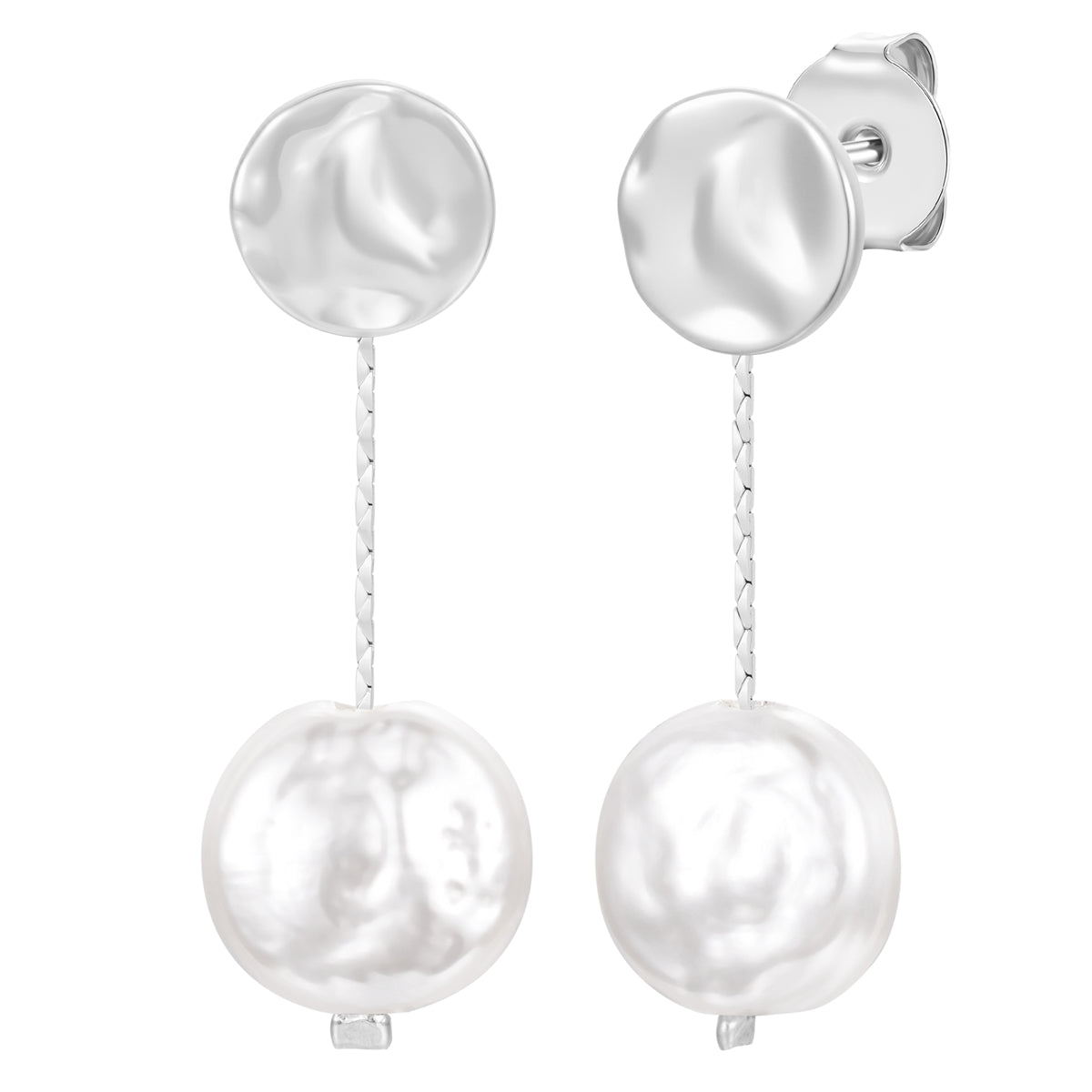 Ohrstecker Glasperle weiß