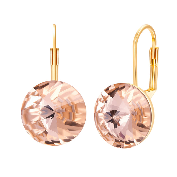 Creolen gelbgold Glas apricot