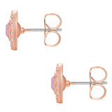 Ohrstecker roségold Zirkonia weiß Glaskristall opal rosa