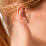 Ohrstecker gelbgold Glaskristall opal rosa