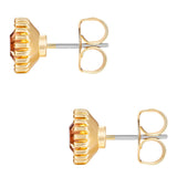 Ohrstecker gelbgold Glaskristall gold