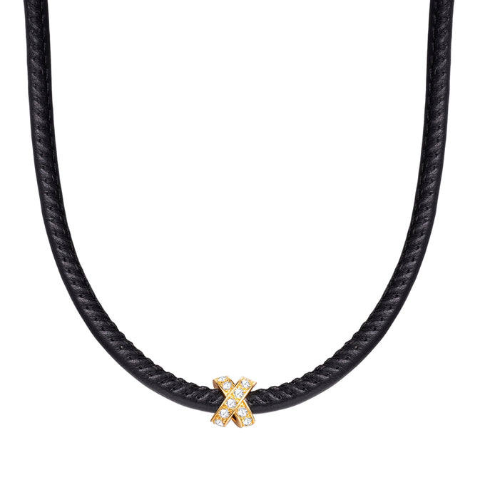Kette gelbgold Zirkonia weiß