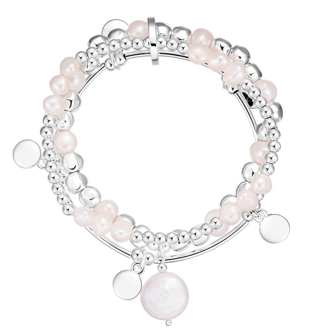 Armband Süßwasser-Zuchtperle weiß