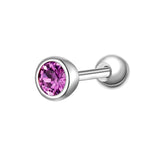 Piercing Sterling Silber Zirkonia lila