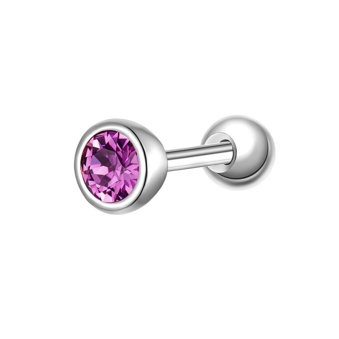 Piercing Sterling Silber Zirkonia lila