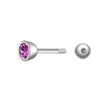 Piercing Sterling Silber Zirkonia lila
