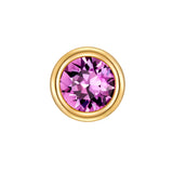 Piercing Sterling Silber gelbgold Zirkonia lila