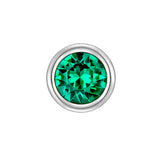 Piercing Sterling Silber Zirkonia grün