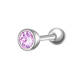 Piercing Sterling Silber Zirkonia violett