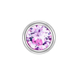 Piercing Sterling Silber Zirkonia violett