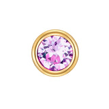 Piercing Sterling Silber gelbgold Zirkonia violett